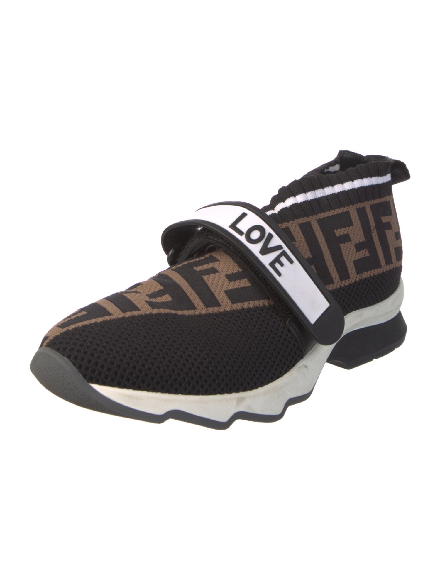Fendi Zucca FF Logo Printed Sock Sneakers