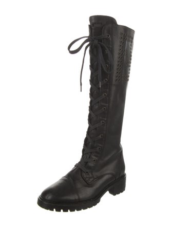 Fendi Leather Lace-Up Boots