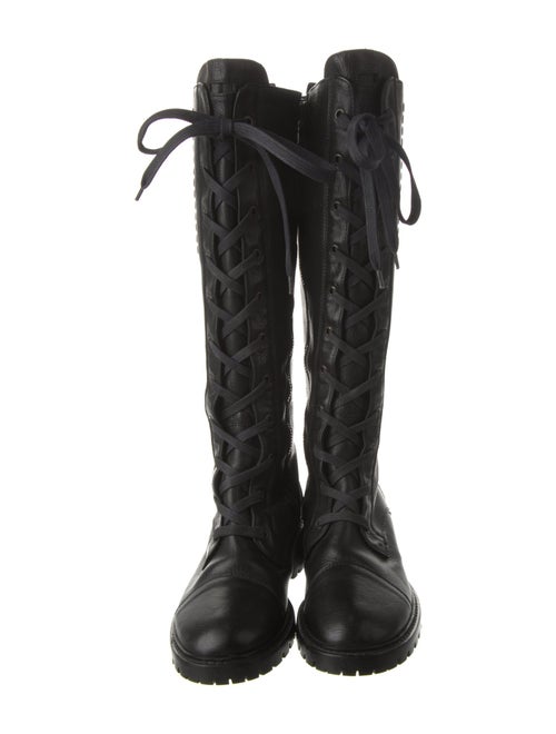 Fendi Leather Lace-Up Boots