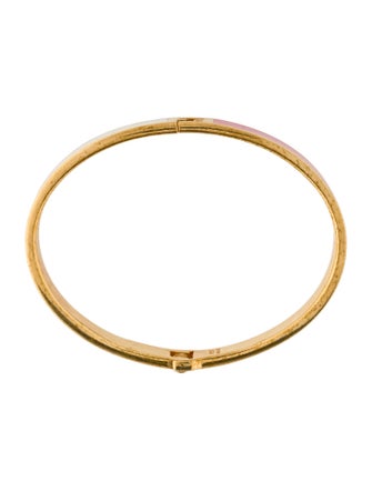 Fendi Enamel Two-Tone Fendista Bangle Bracelet