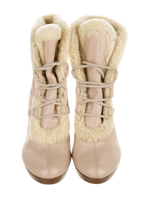 Fendi Leather Lace-Up Boots