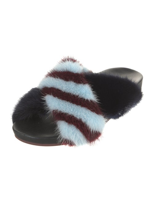 Fendi Mink Striped Slides