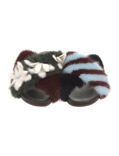 Fendi Mink Striped Slides