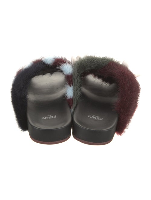 Fendi Mink Striped Slides