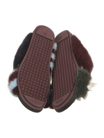 Fendi Mink Striped Slides