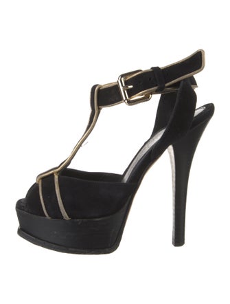 Fendi Suede T-Strap Sandals