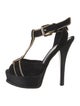 Fendi Suede T-Strap Sandals