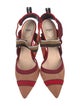 Fendi Mesh Striped Slingback Pumps