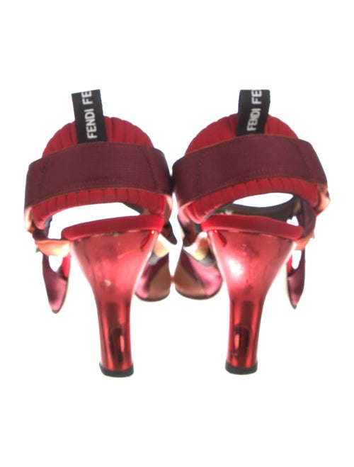 Fendi Mesh Striped Slingback Pumps