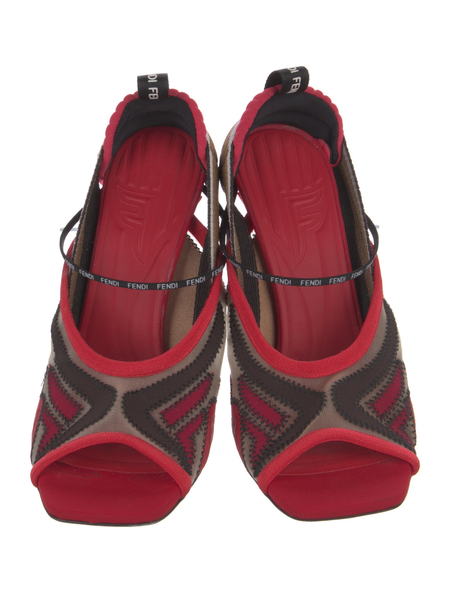 Fendi Mesh Printed Sandals