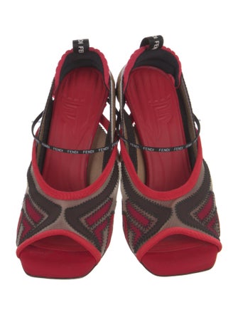 Fendi Mesh Printed Sandals