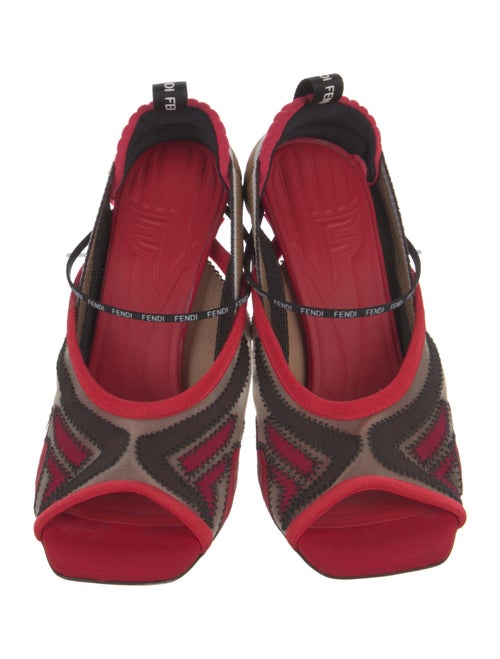 Fendi Mesh Printed Sandals