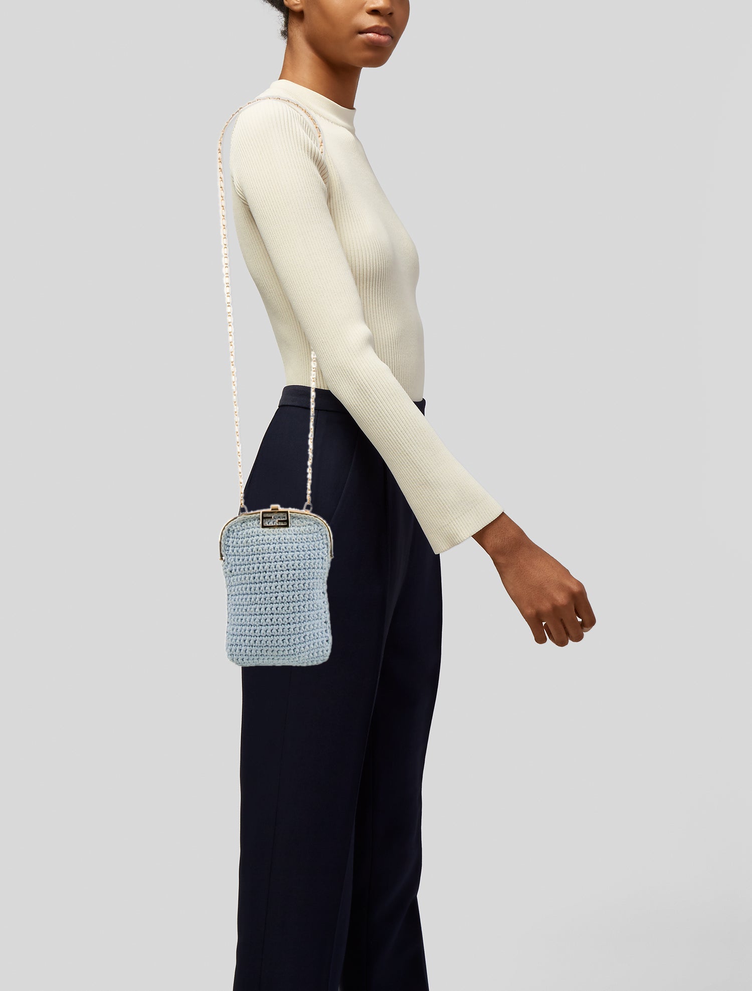 Loewe Mini Heel Pouch - Brown Mini Bags, Handbags - LOW65385