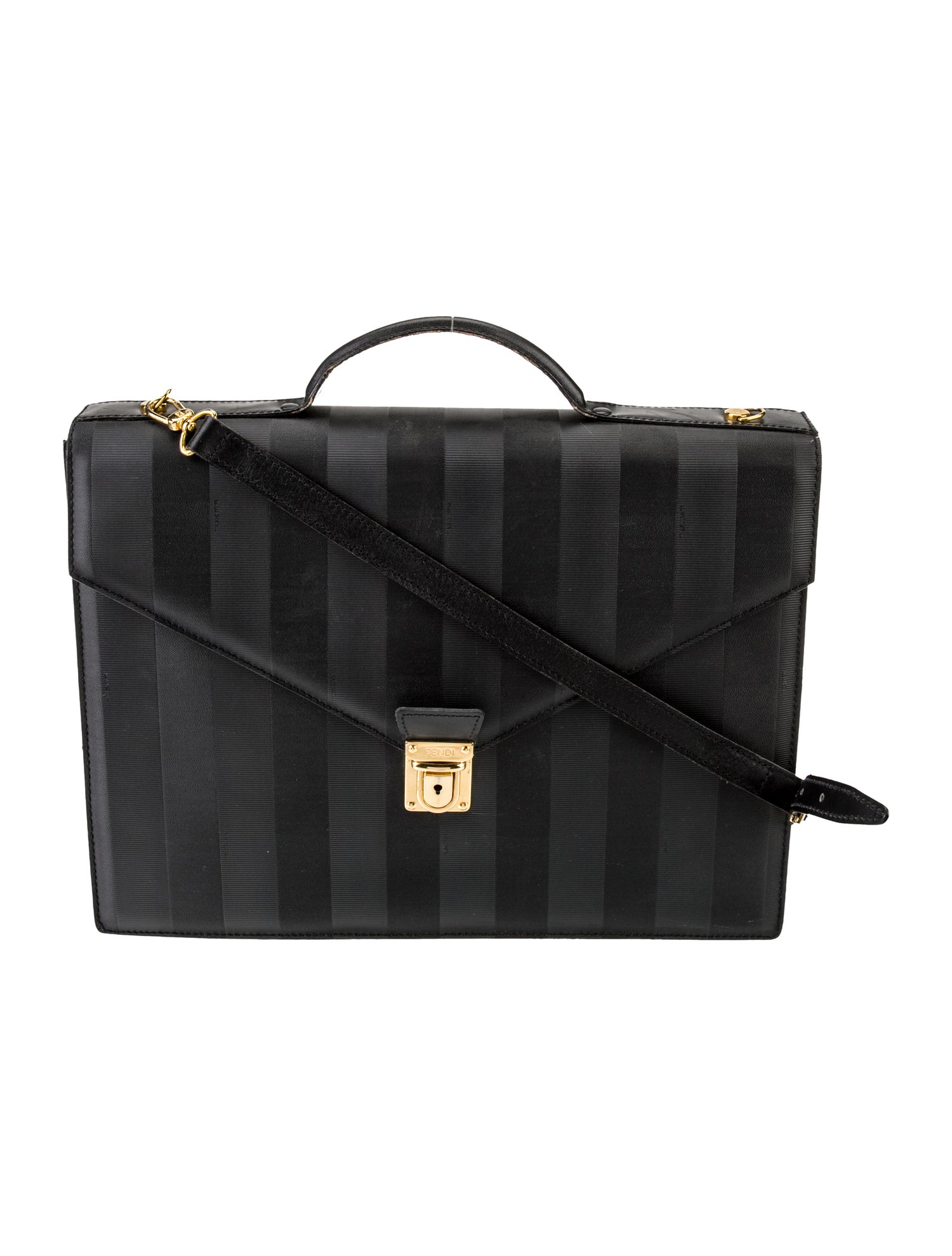 Fendi Pequin Briefcase Vintage