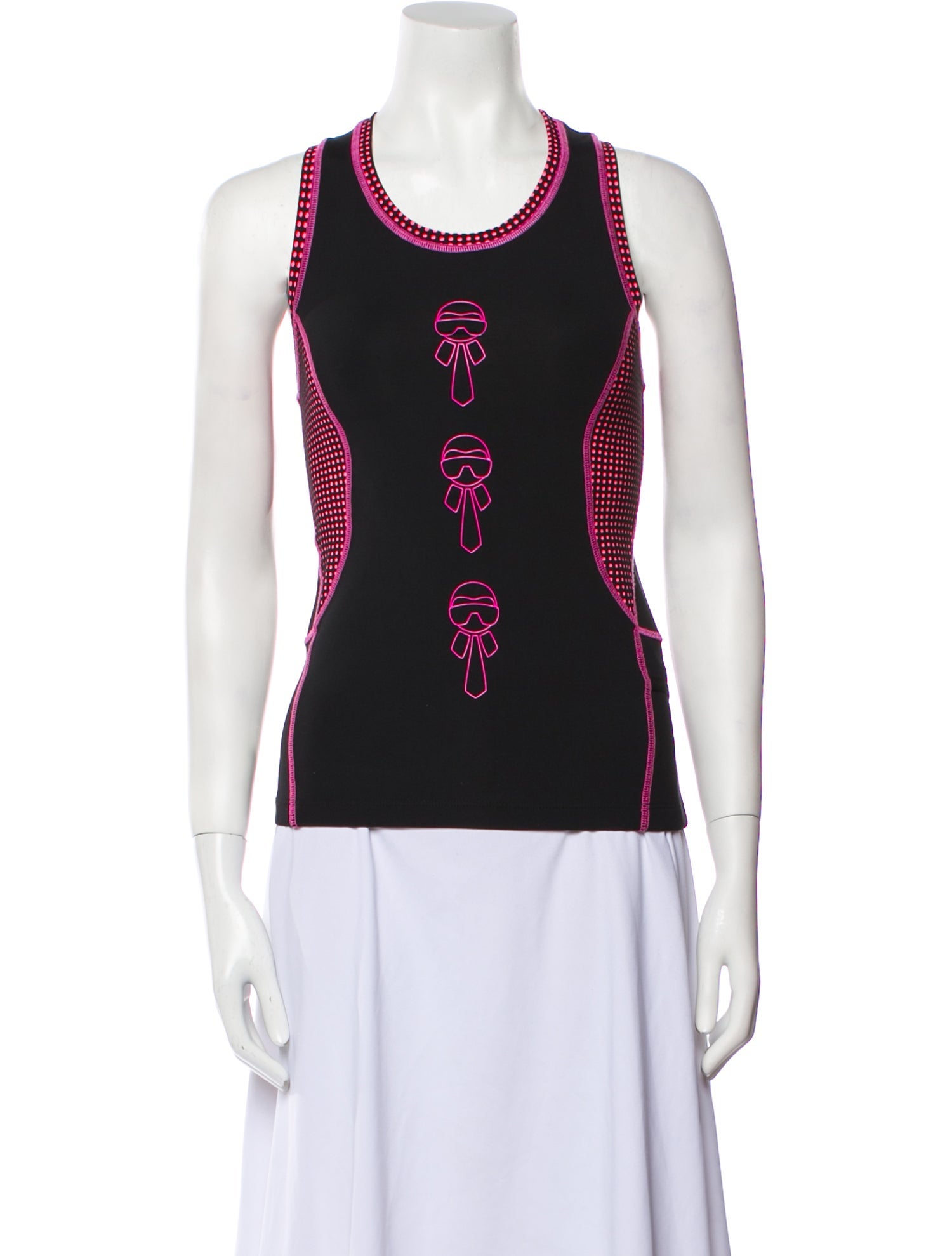 Fendi Printed Scoop Neck Top