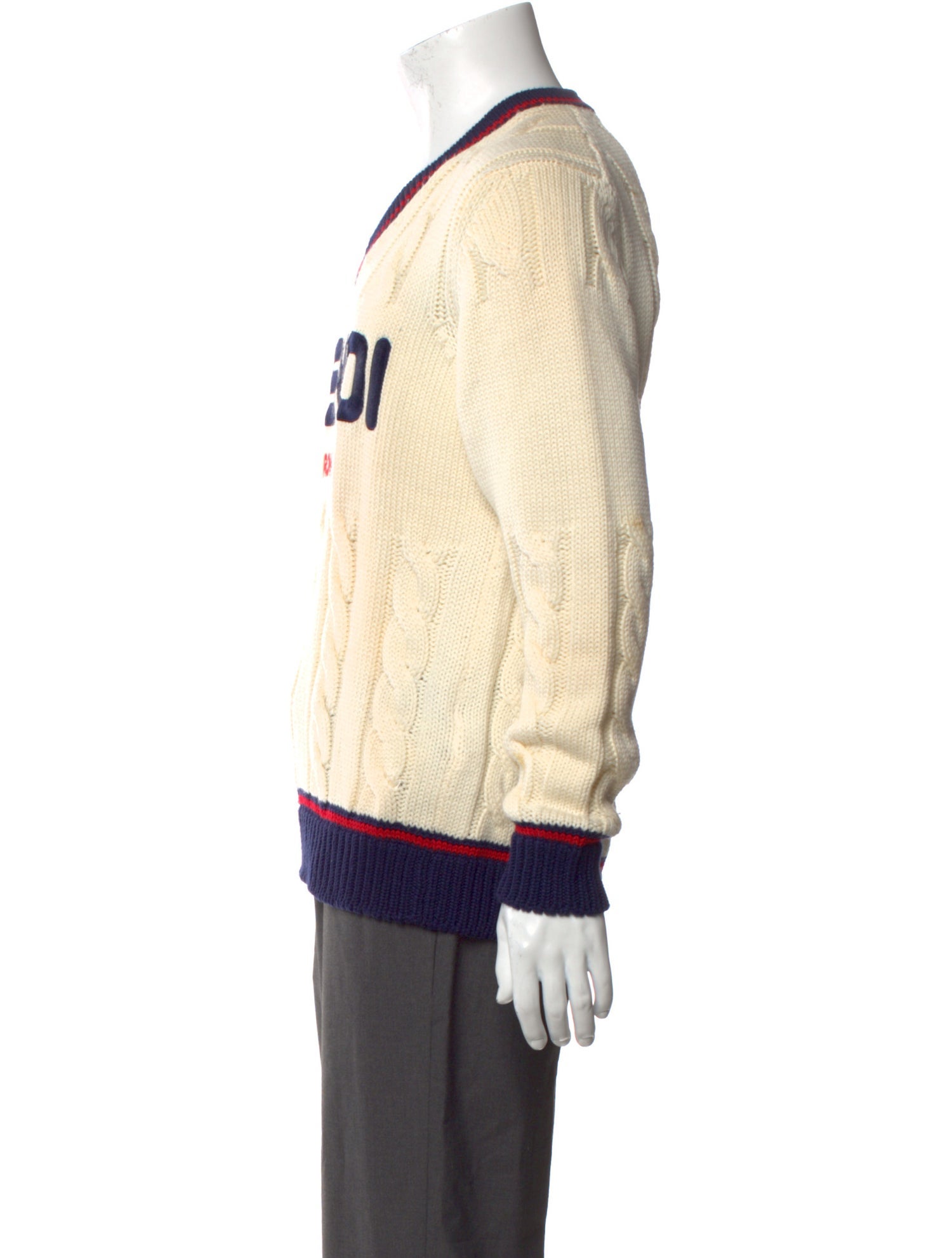Fendi Wool Graphic Print Pullover