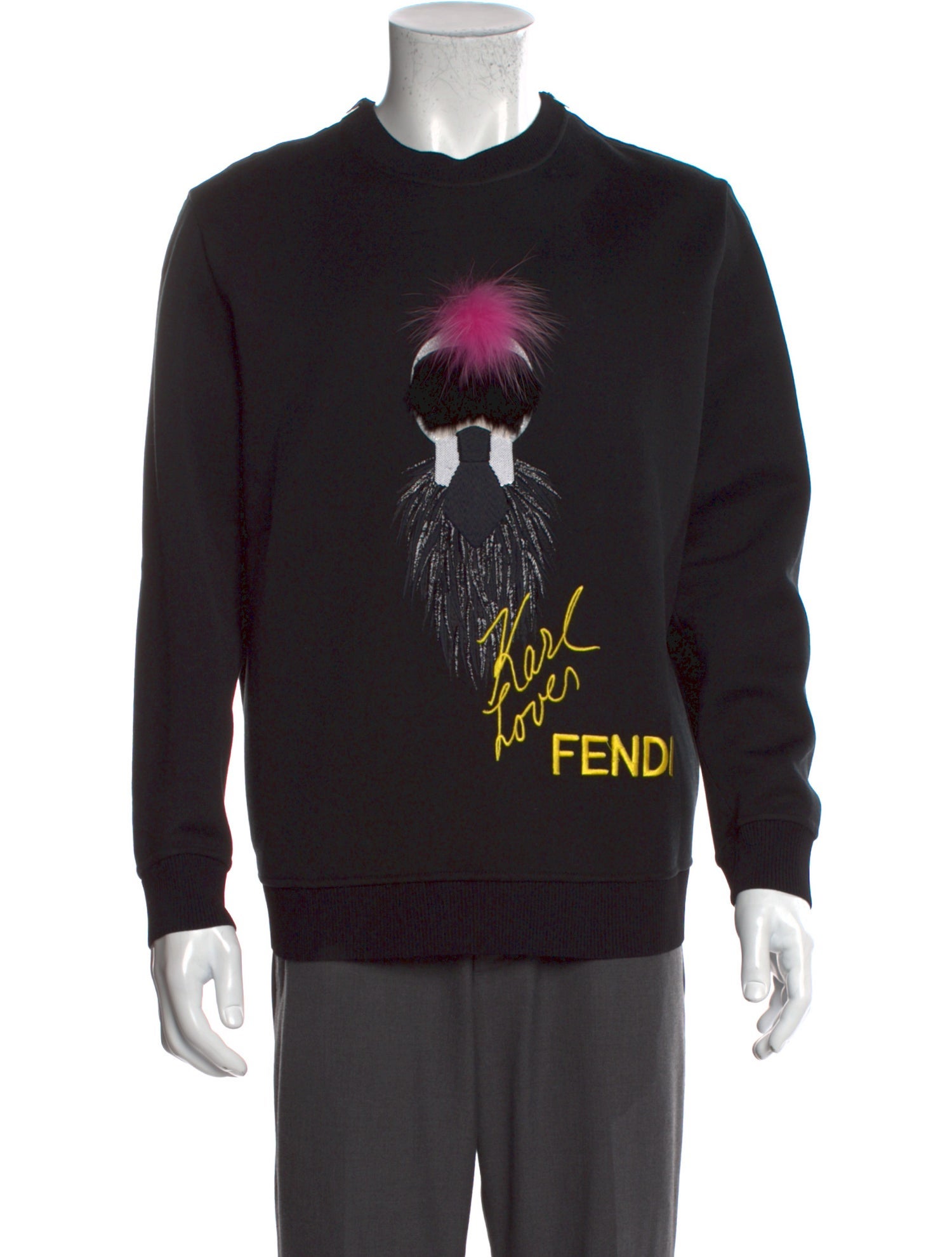 Fendi Graphic Print Crew Neck Sweatshirt