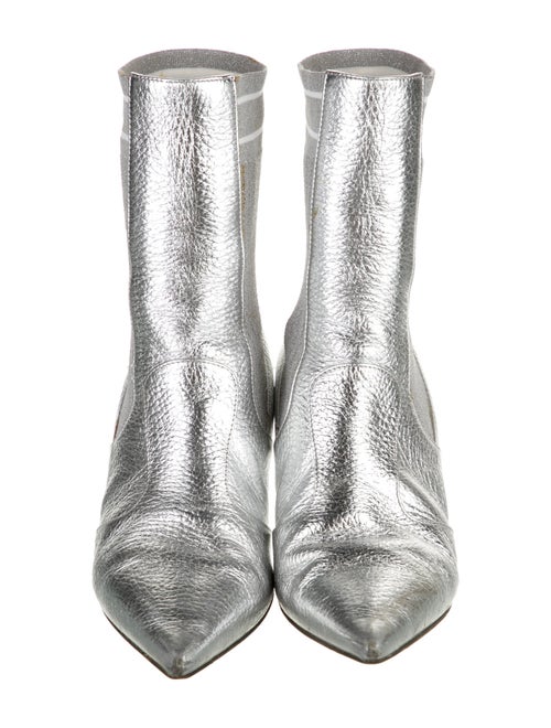 Fendi Leather Graphic Print Sock Boots