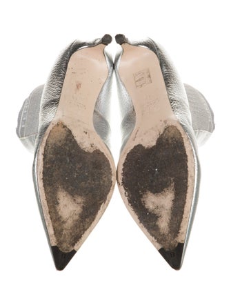 Fendi Leather Graphic Print Sock Boots