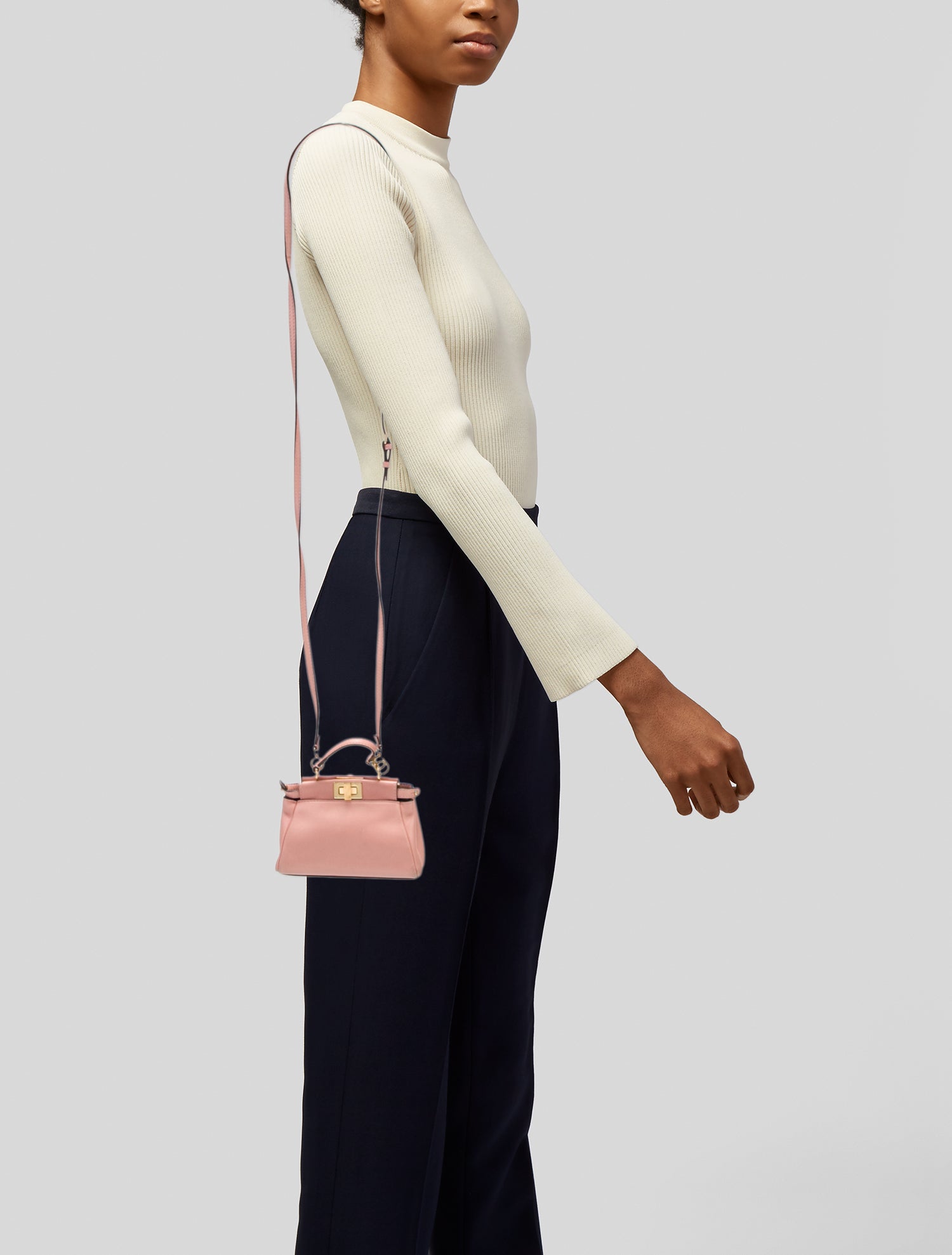 Fendi Leather Peekaboo Mini