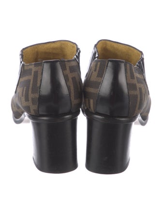 Fendi Zucca FF Logo Canvas Mules