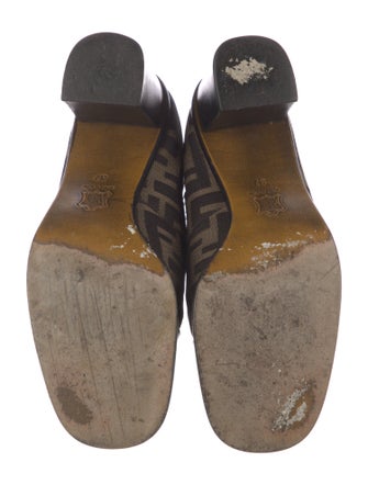 Fendi Zucca FF Logo Canvas Mules