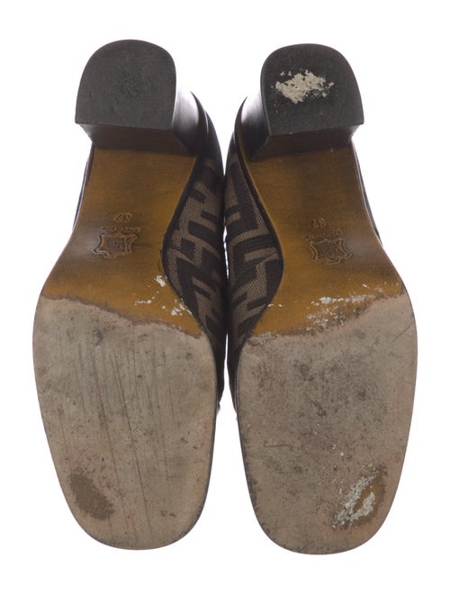 Fendi Zucca FF Logo Canvas Mules