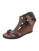 Fendi Leather T-Strap Sandals