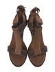 Fendi Leather T-Strap Sandals