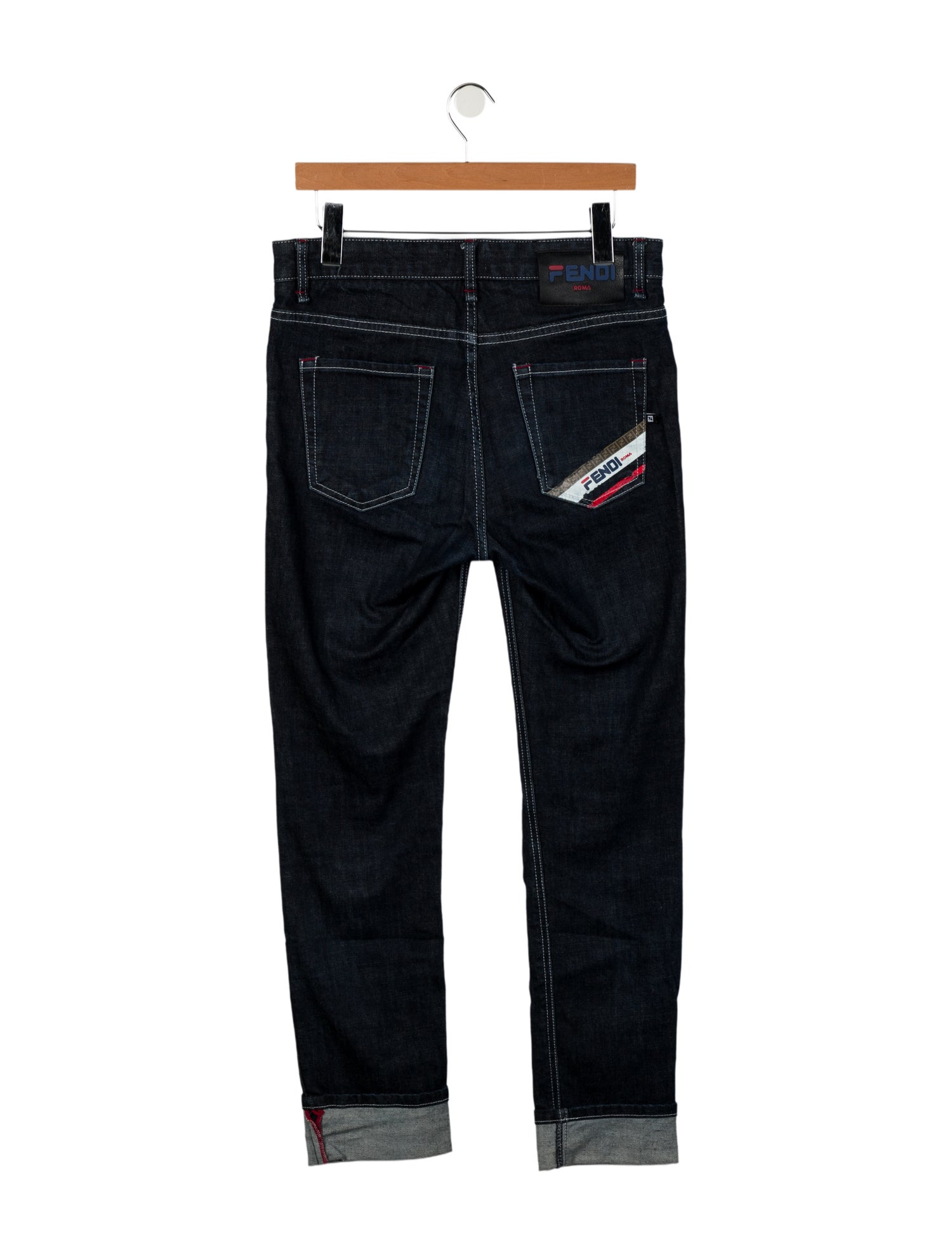 Fendi High-Rise Straight Leg Jeans