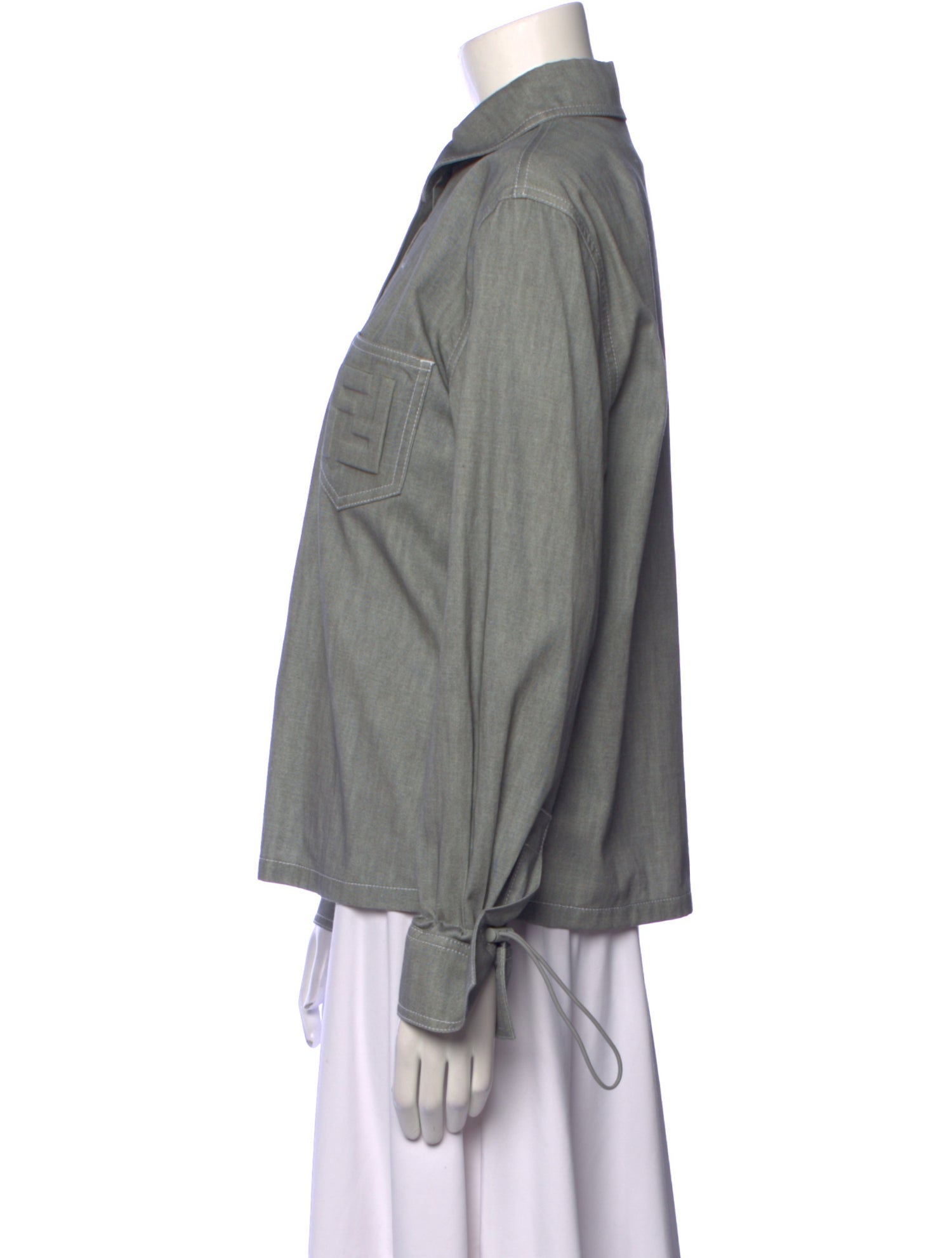 Fendi Long Sleeve Button-Up Top w/ Tags