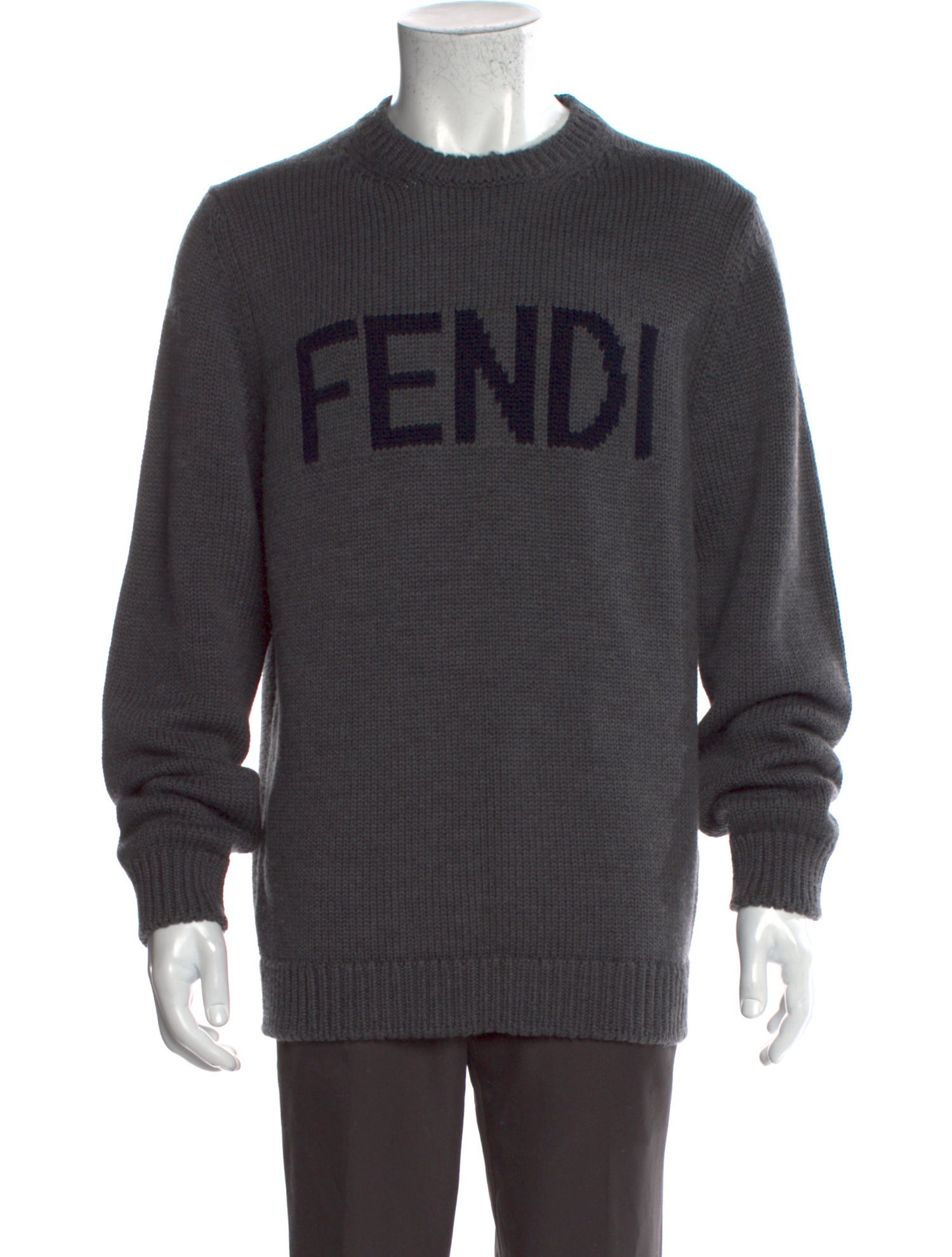 Fendi Virgin Wool Graphic Print Pullover