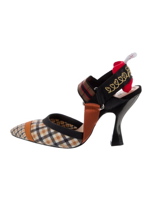 Fendi Printed Slingback Pumps