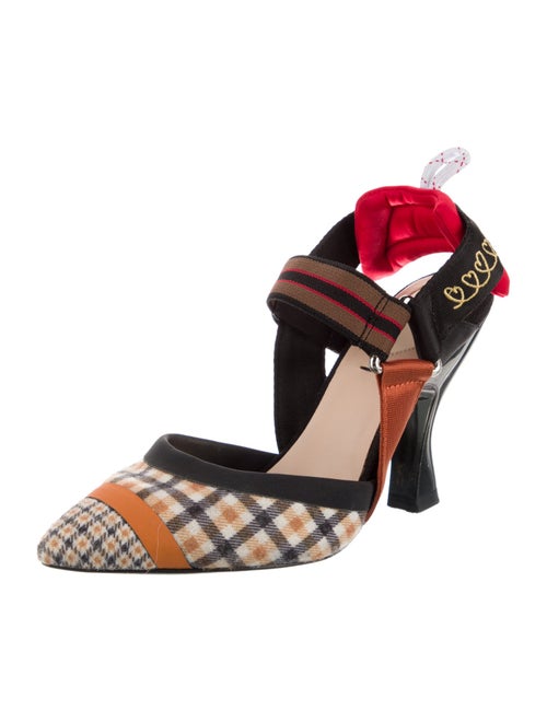 Fendi Printed Slingback Pumps