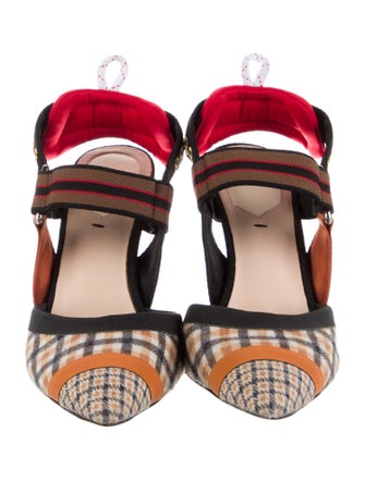 Fendi Printed Slingback Pumps