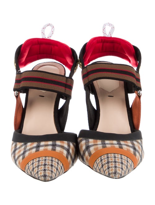 Fendi Printed Slingback Pumps