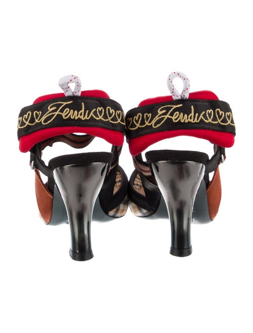Fendi Printed Slingback Pumps