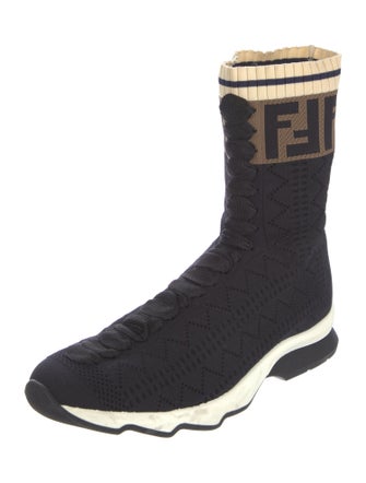 Fendi Graphic Print Sock Boots