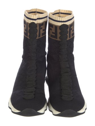 Fendi Graphic Print Sock Boots