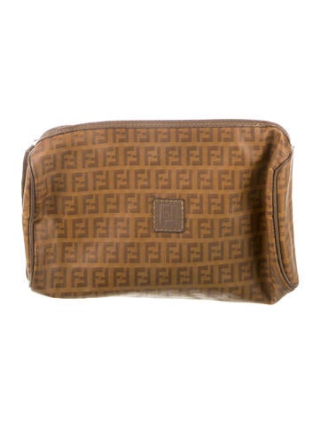 Fendi Cosmetic Bags Zucca FF Logo Bag