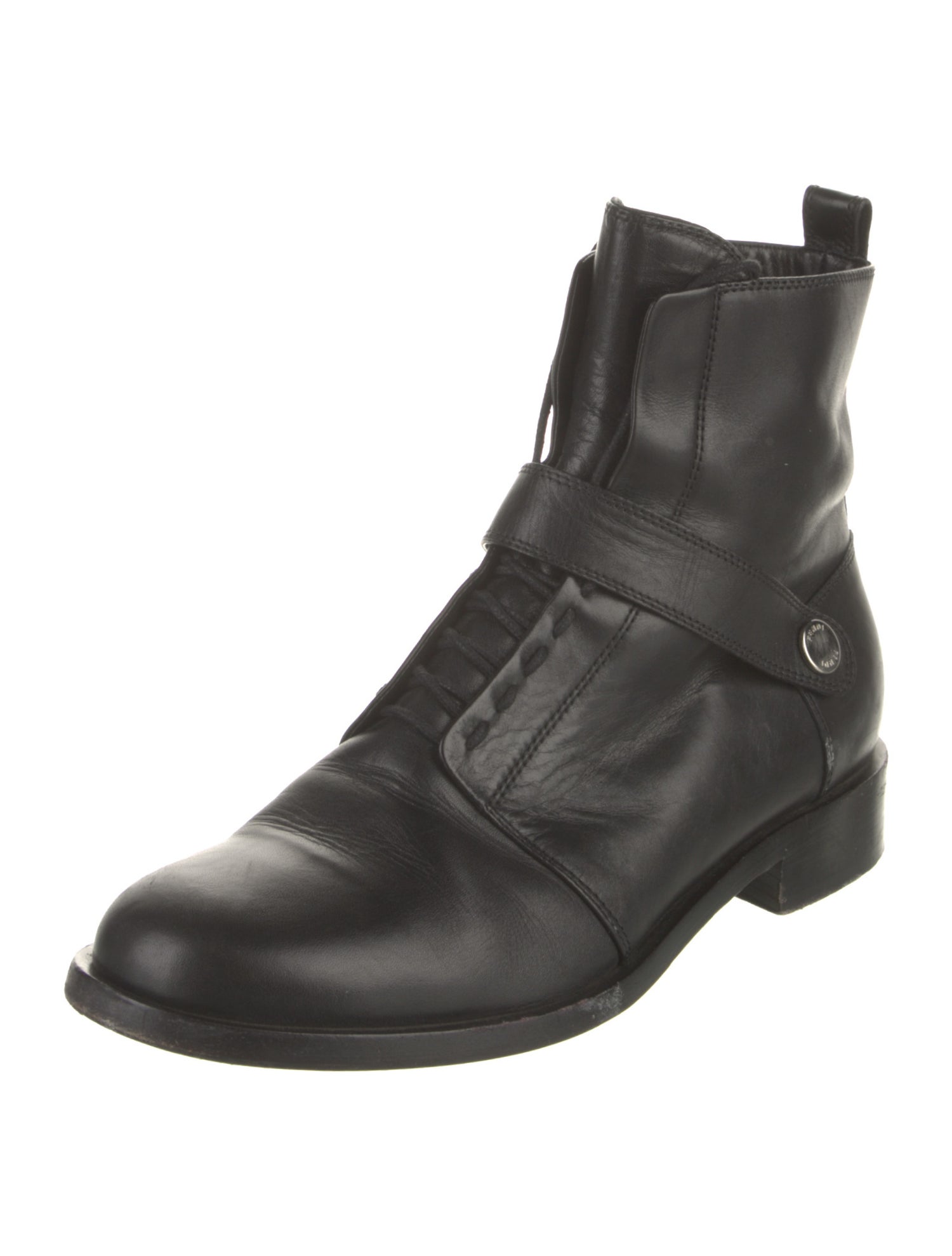 Fendi Leather Moto Boots