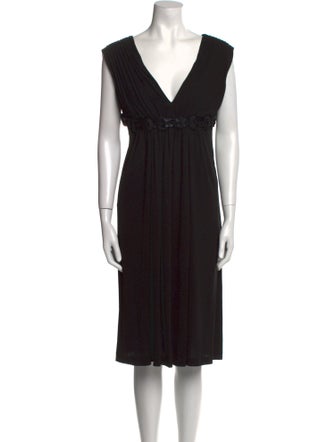 Fendi V-Neck Knee-Length Dress