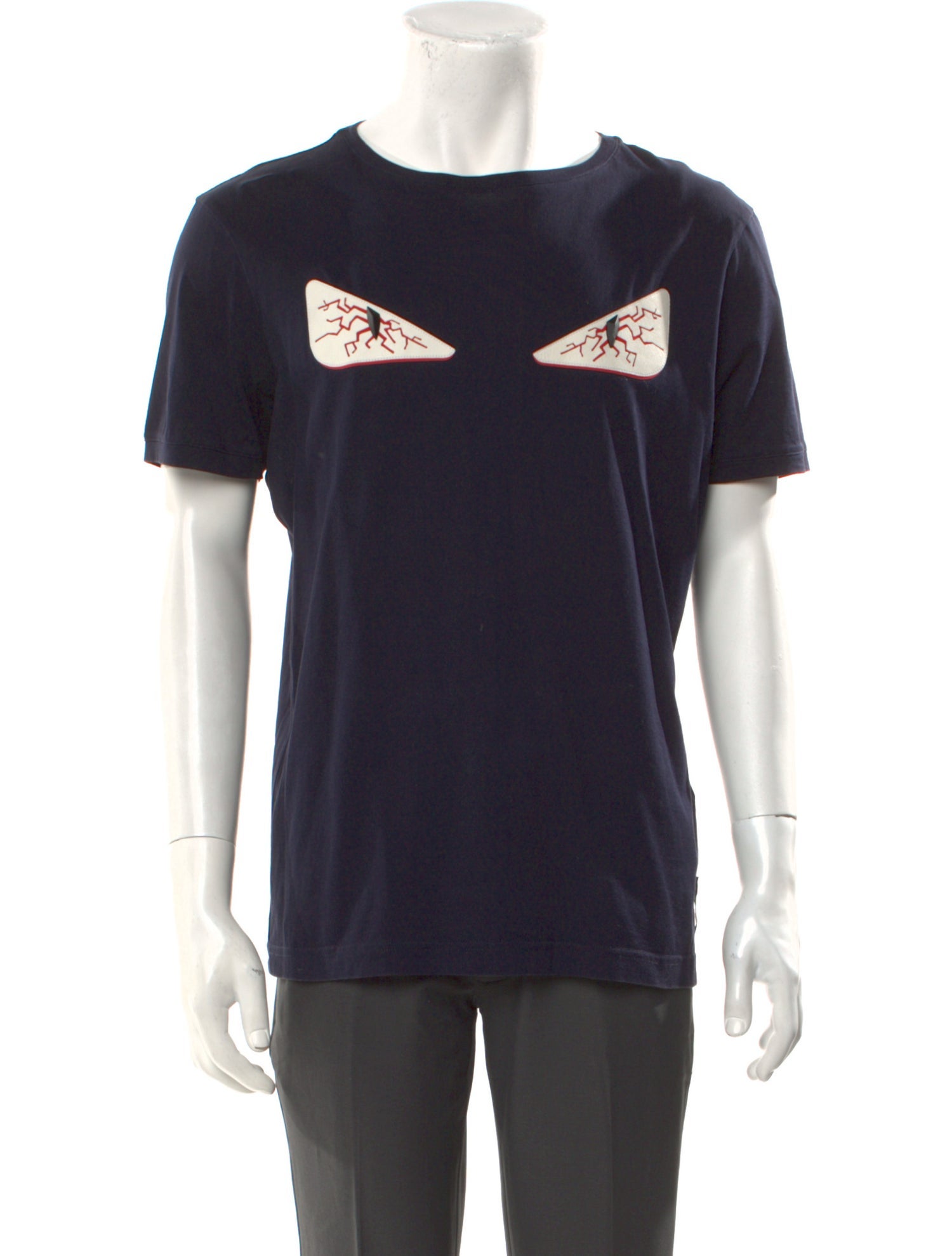 Fendi Monsters Motif Crew Neck T-Shirt