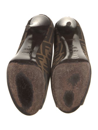 Fendi Zucca FF Logo Canvas Pumps