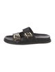 Fendi Zucca FF Logo Leather Slides