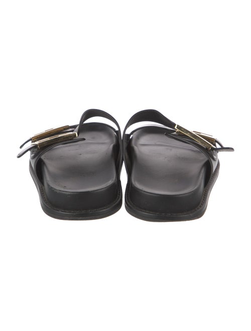 Fendi Zucca FF Logo Leather Slides