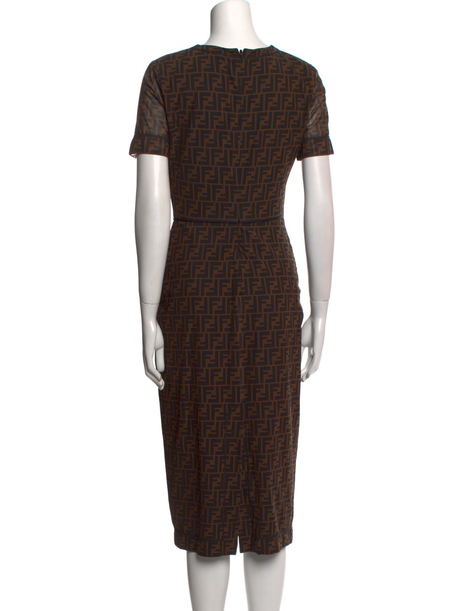 Fendi Printed Midi Length Dress