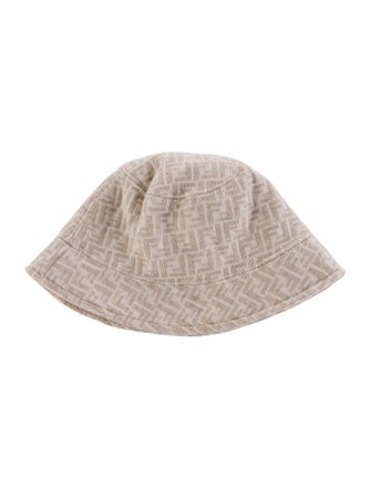 Fendi Zucca FF Wool Knit Kids Bucket Hat