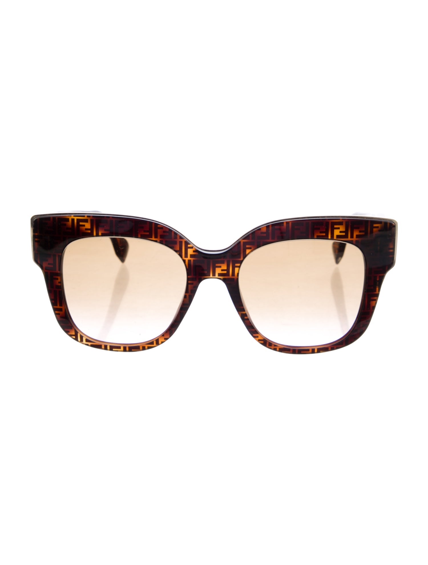 Fendi Zucca FF Logo Oversize Sunglasses