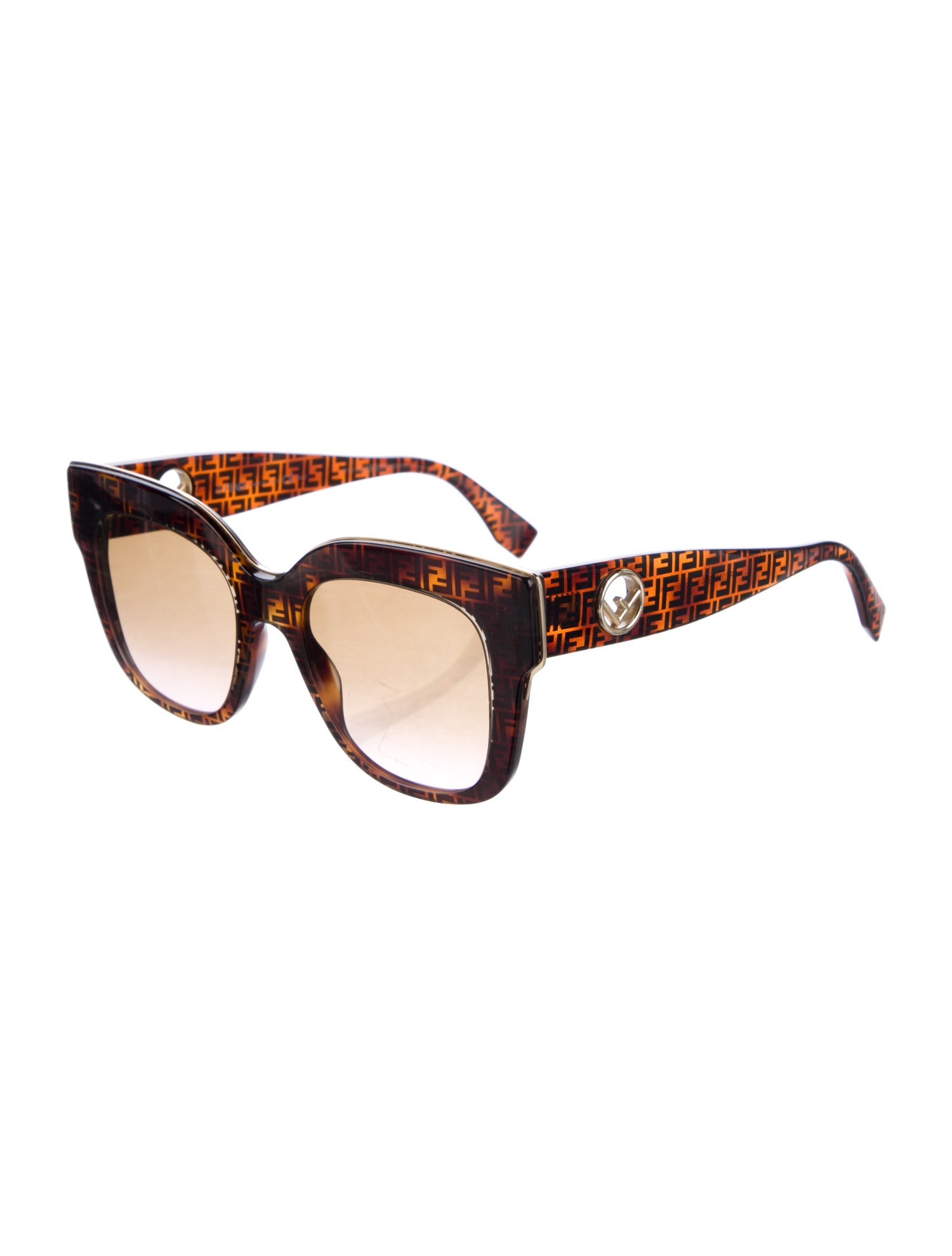 Fendi Zucca FF Logo Oversize Sunglasses